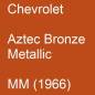 Preview: Chevrolet, Aztec Bronze Metallic, MM (1966).